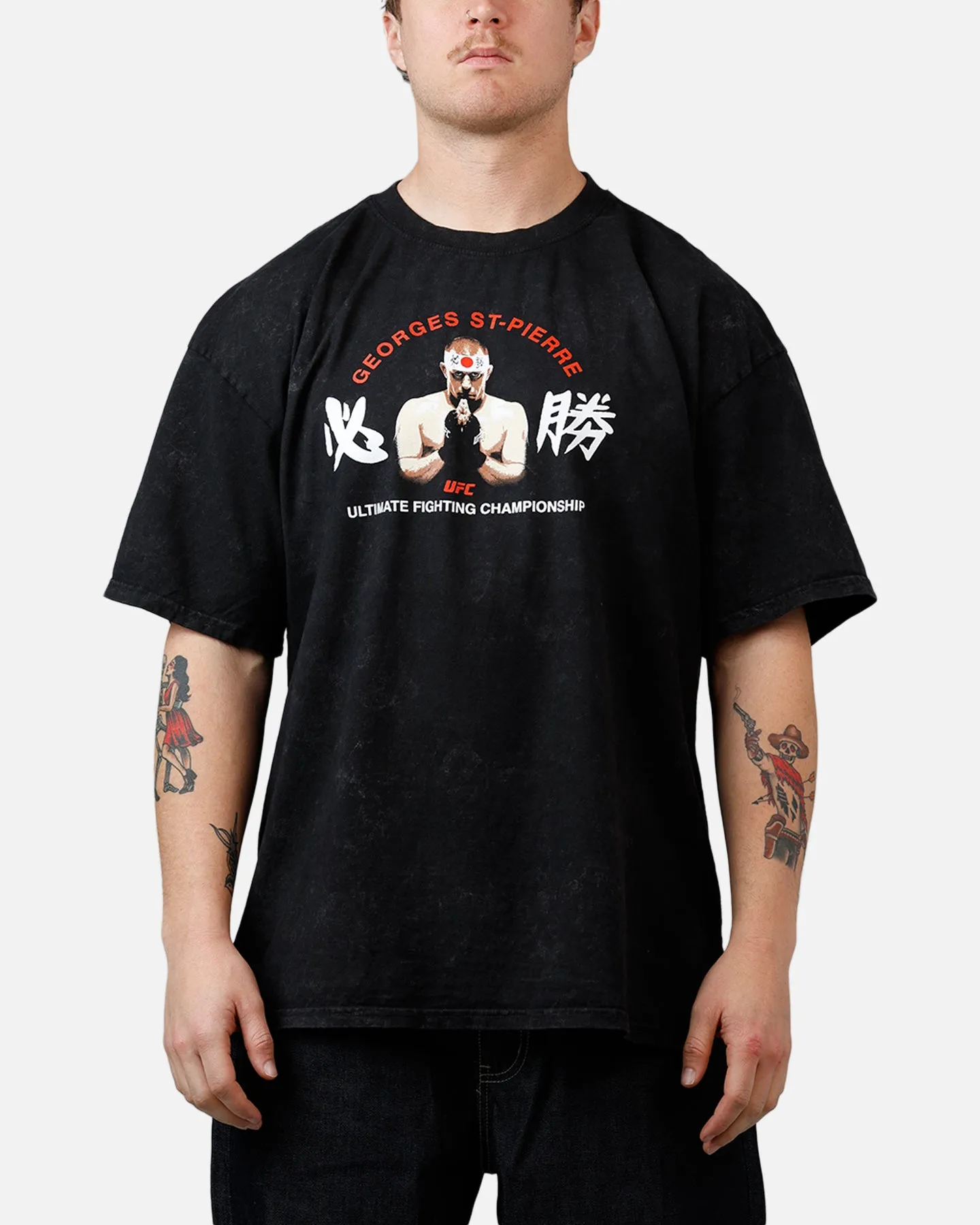 UFC By Culture Kings Georges St-Pierre Legends T-Shirt Black Acidwash sold by Culture Kings product image thumbnail 2