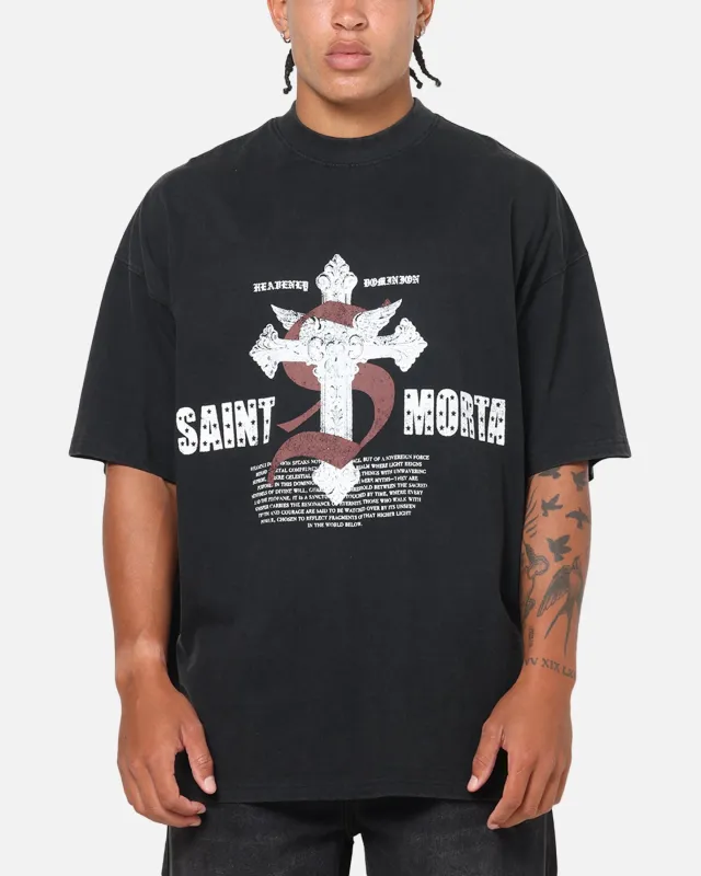 Saint Morta Heavenly Dominion T-Shirt Black Wash sold by Culture Kings