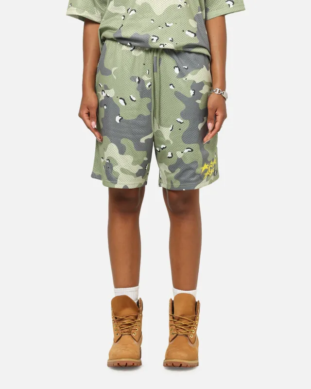 Carre Sideline Basketball Shorts Green Camo sold by Culture Kings