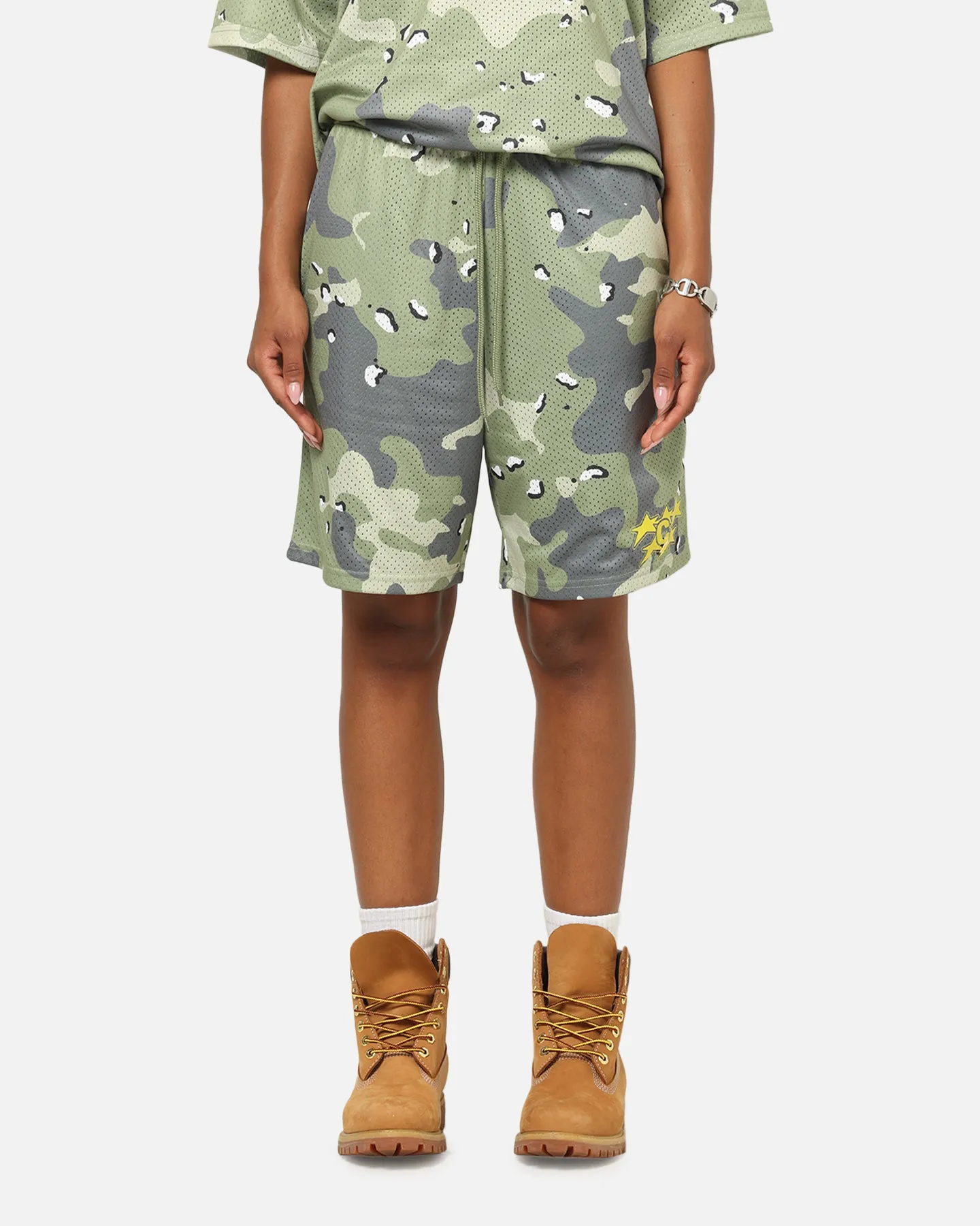 Carre Sideline Basketball Shorts Green Camo sold by Culture Kings