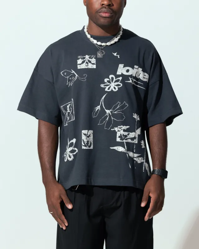 Loiter Flowerbed Box T-Shirt Charcoal sold by Culture Kings