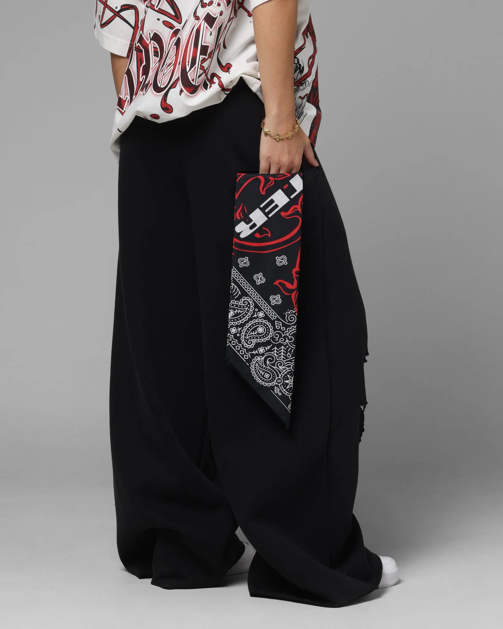 Loiter Destruct Sweat Pants Washed Black sold by Culture Kings product image thumbnail 5