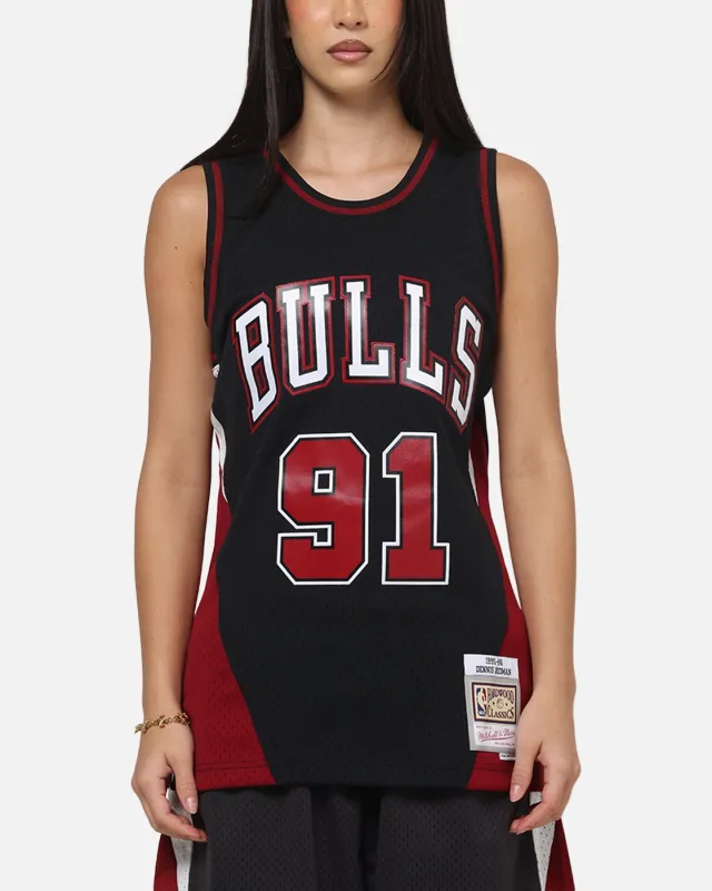 Mitchell & Ness Chicago Bulls Dennis Rodman Rave Jersey Black/Red made by Mitchell & Ness