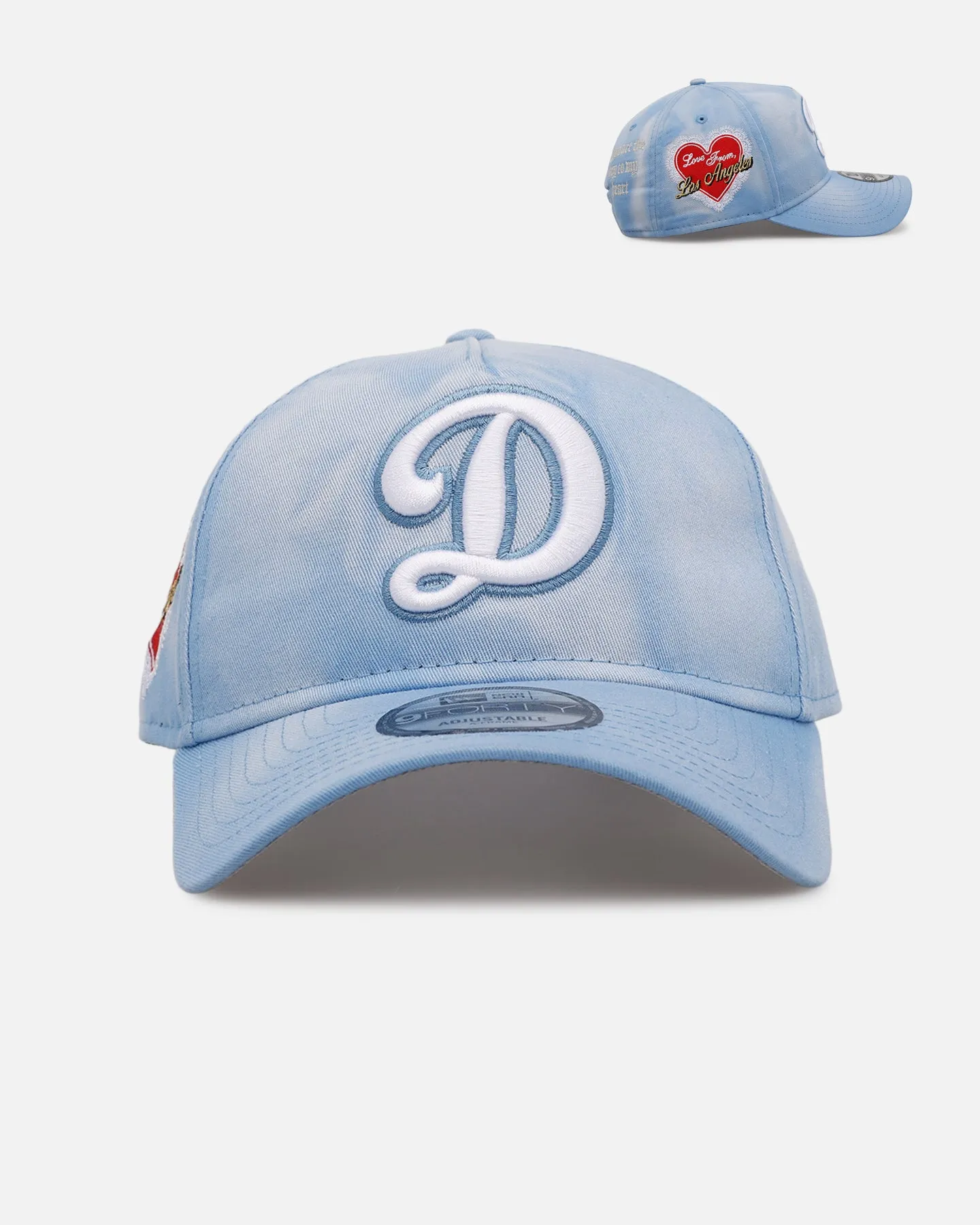 New Era Los Angeles Dodgers 'Hopeless Romantic' 9FORTY A-Frame Snapback Sky Blue sold by Culture Kings
