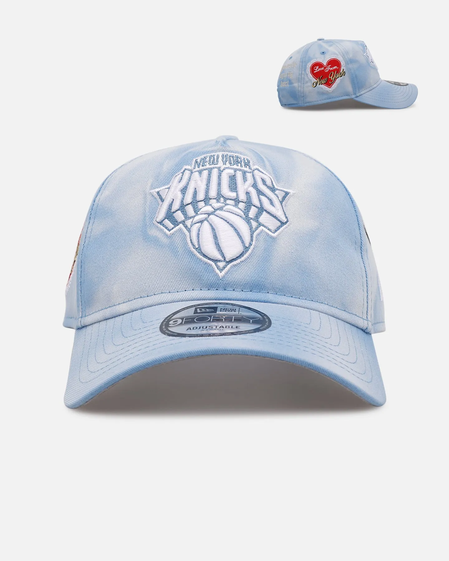 New Era New York Knicks 'Hopeless Romantic' 9FORTY A-Frame Snapback Sky Blue sold by Culture Kings