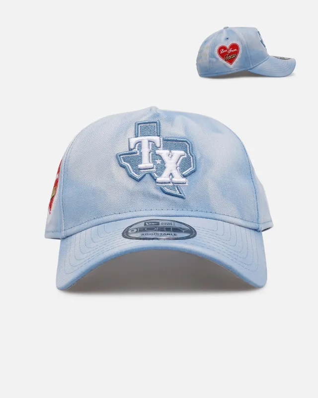 New Era Texas Rangers 'Hopeless Romantic' 9FORTY A-Frame Snapback Sky Blue sold by Culture Kings