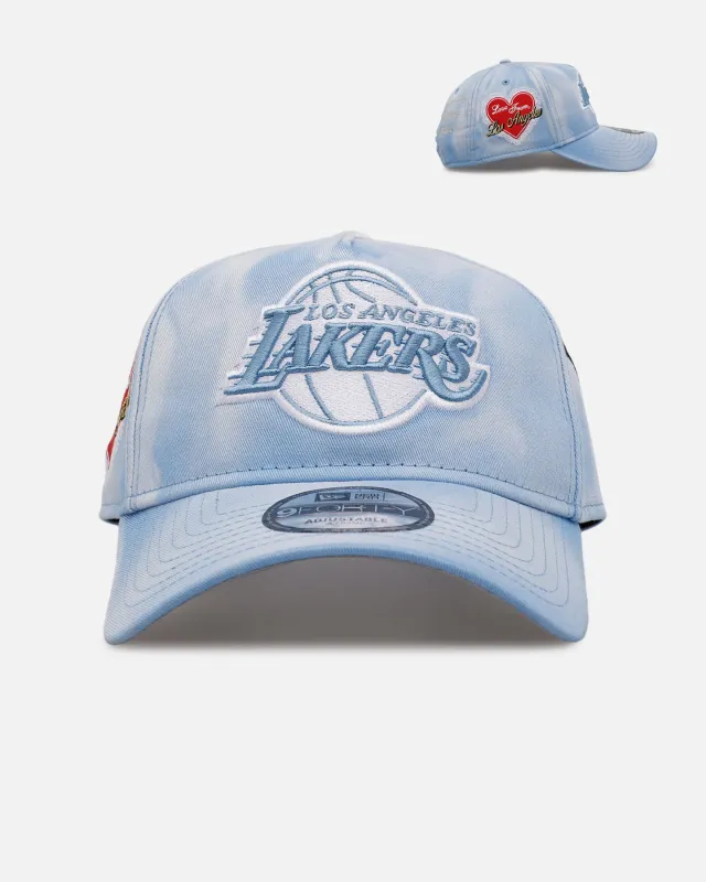 New Era Los Angeles Lakers 'Hopeless Romantic' 9FORTY A-Frame Snapback Sky Blue sold by Culture Kings