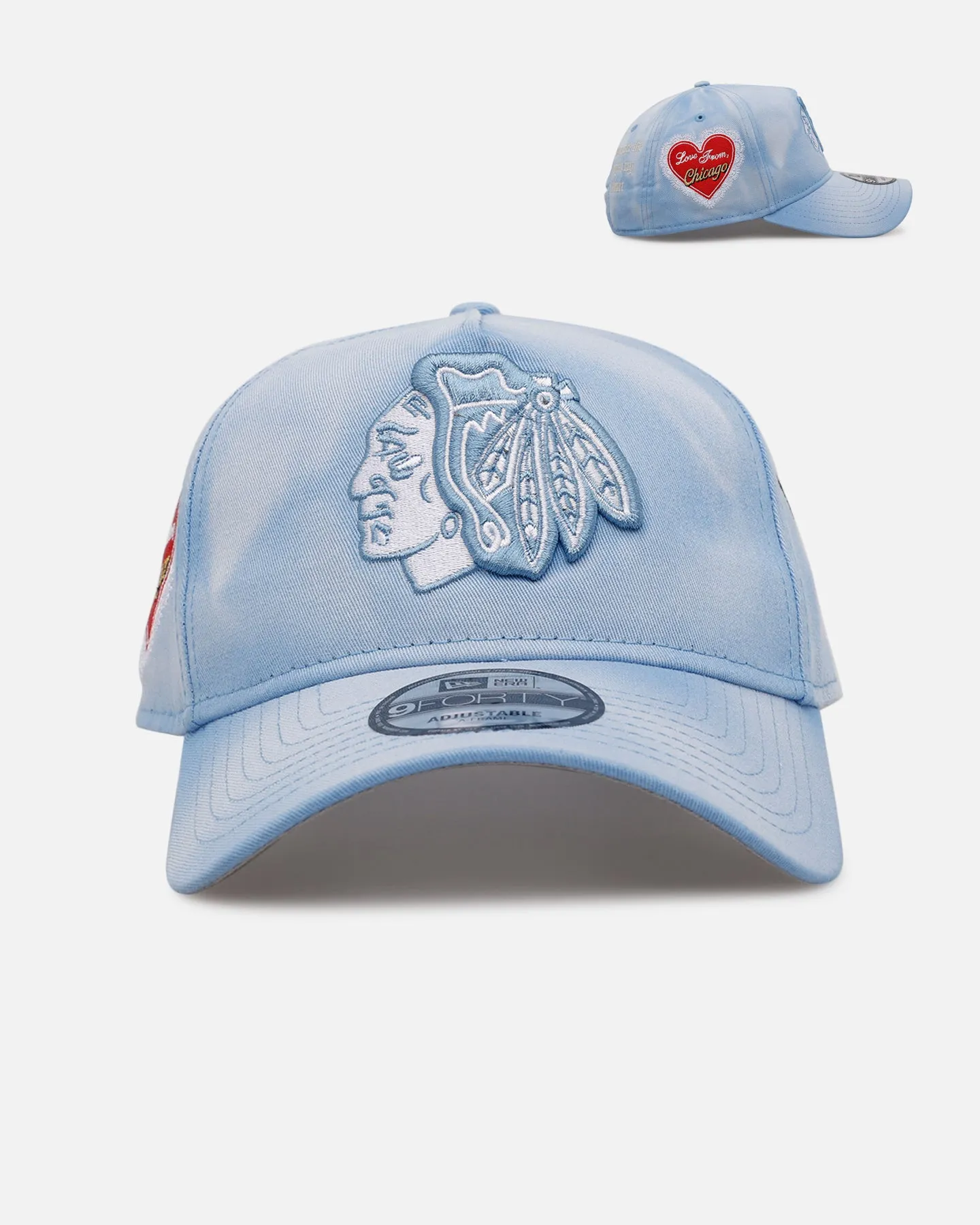 New Era Chicago Blackhawks 'Hopeless Romantic' 9FORTY A-Frame Snapback Sky Blue sold by Culture Kings