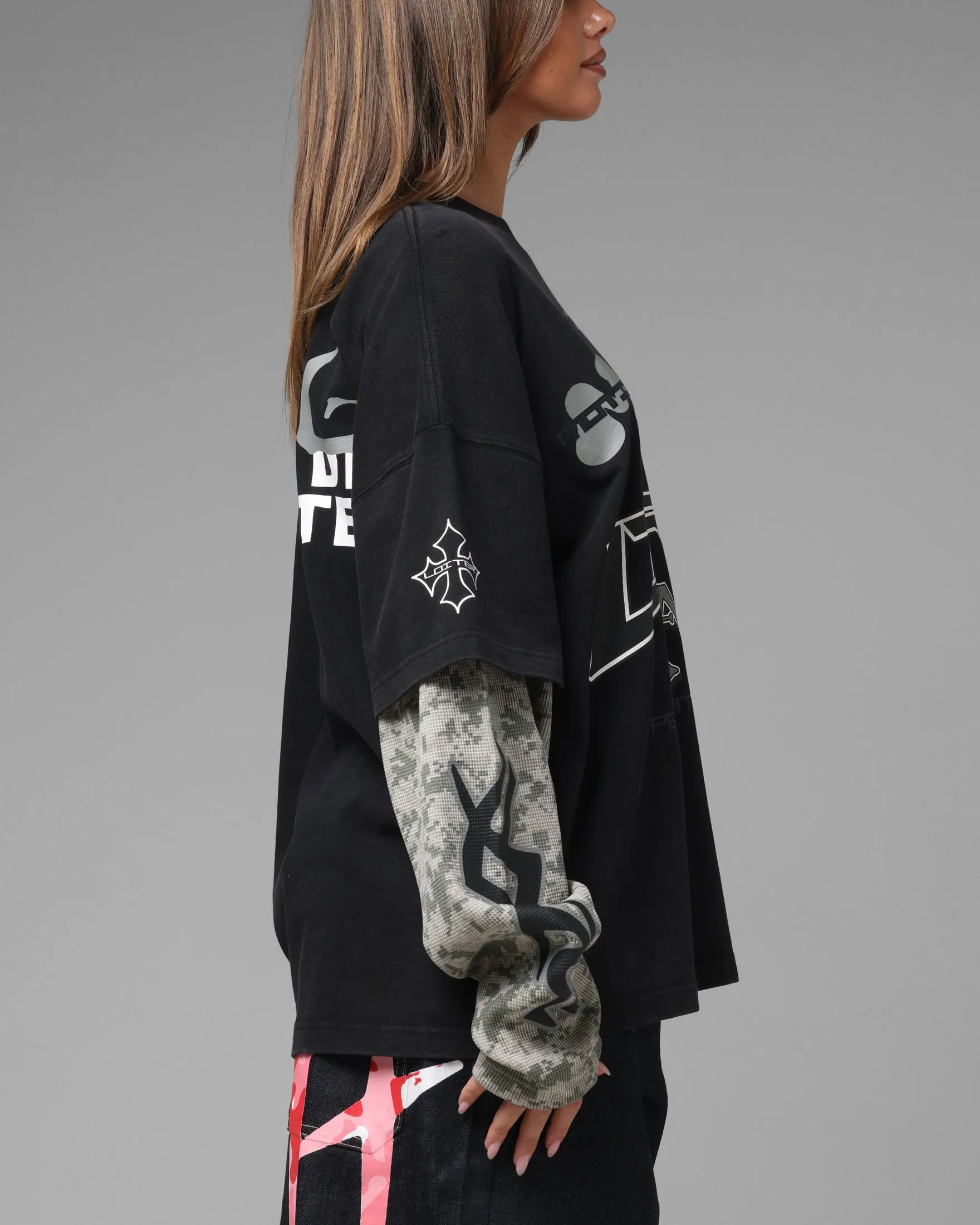 Loiter Performance Layered Long Sleeve T-Shirt Black sold by Culture Kings product image thumbnail 5