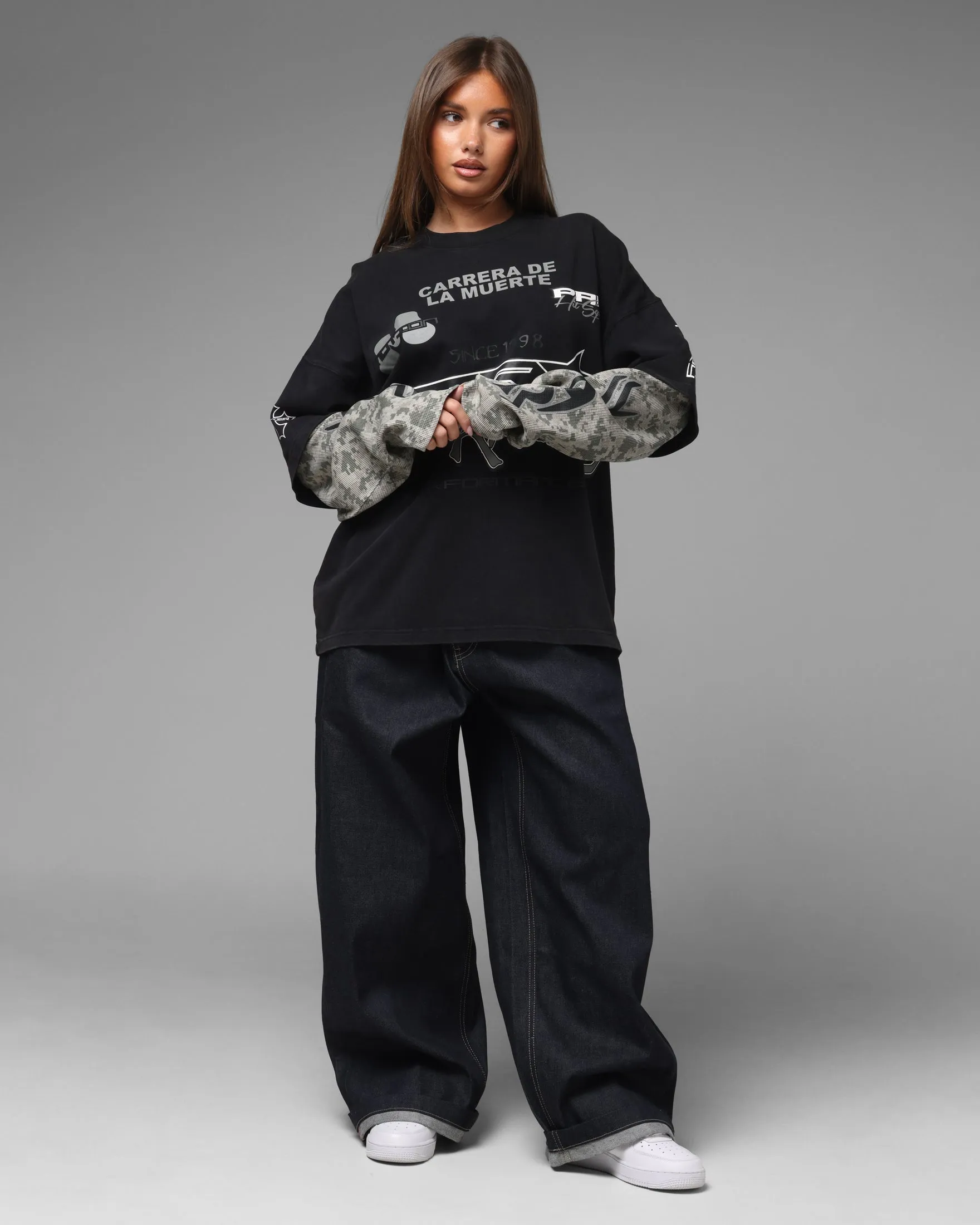 Loiter Performance Layered Long Sleeve T-Shirt Black sold by Culture Kings product image thumbnail 3