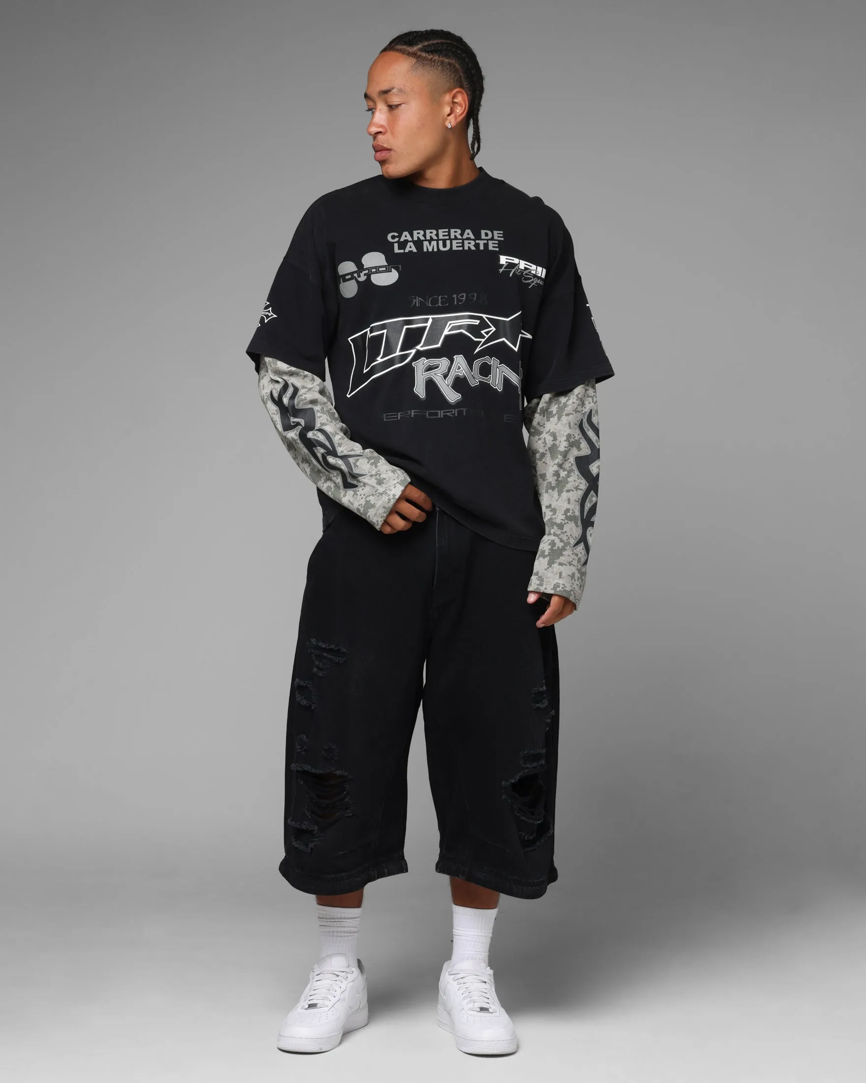 Loiter Performance Layered Long Sleeve T-Shirt Black sold by Culture Kings product image thumbnail 3