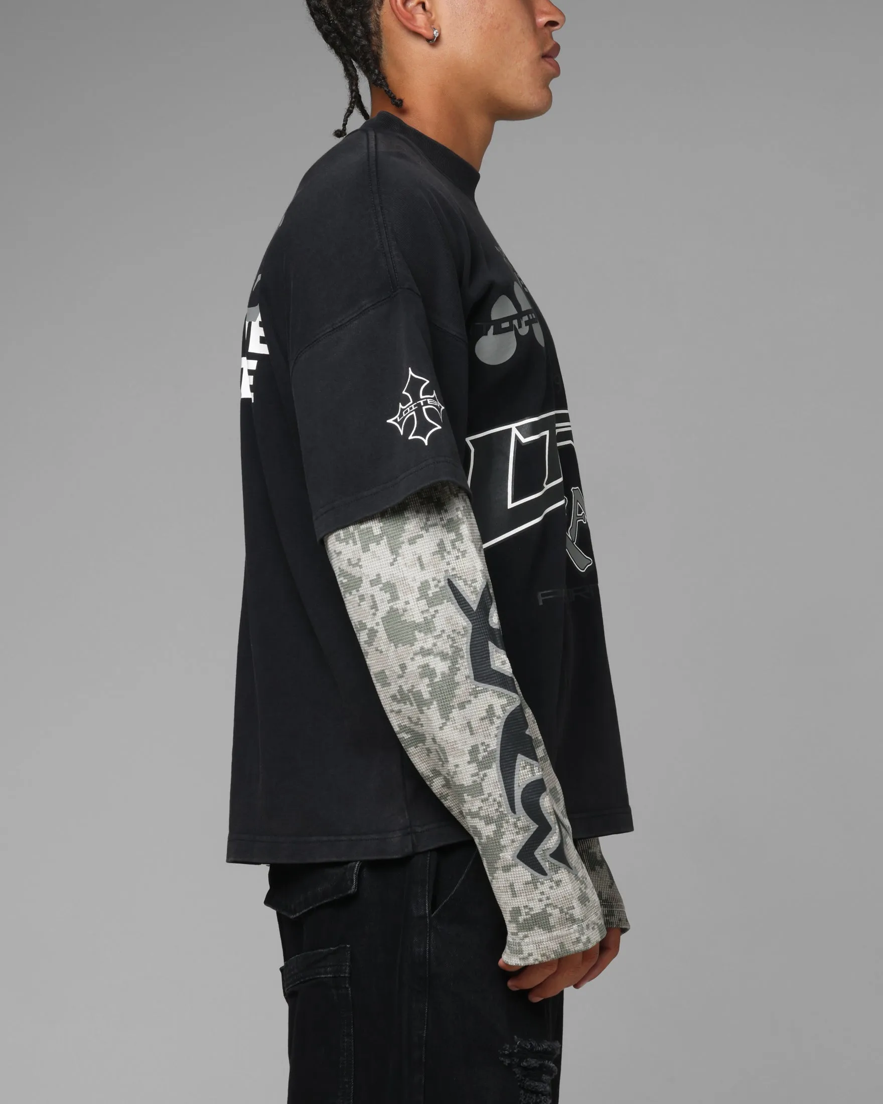 Loiter Performance Layered Long Sleeve T-Shirt Black sold by Culture Kings product image thumbnail 5