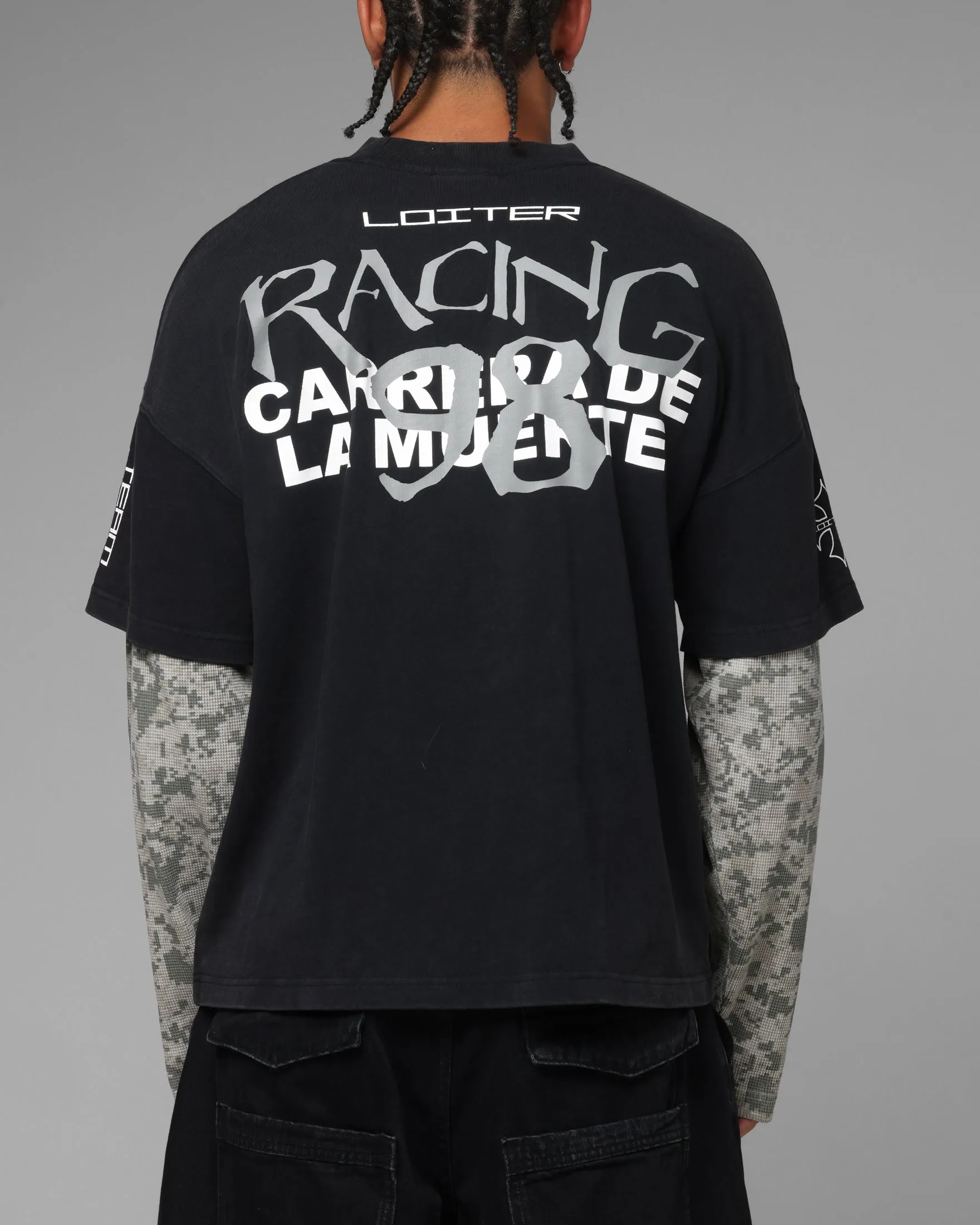 Loiter Performance Layered Long Sleeve T-Shirt Black sold by Culture Kings product image thumbnail 2
