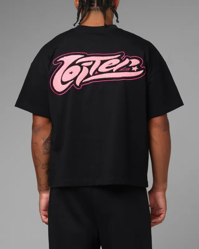 Loiter Jet Stream Chenille T-Shirt Black sold by Culture Kings