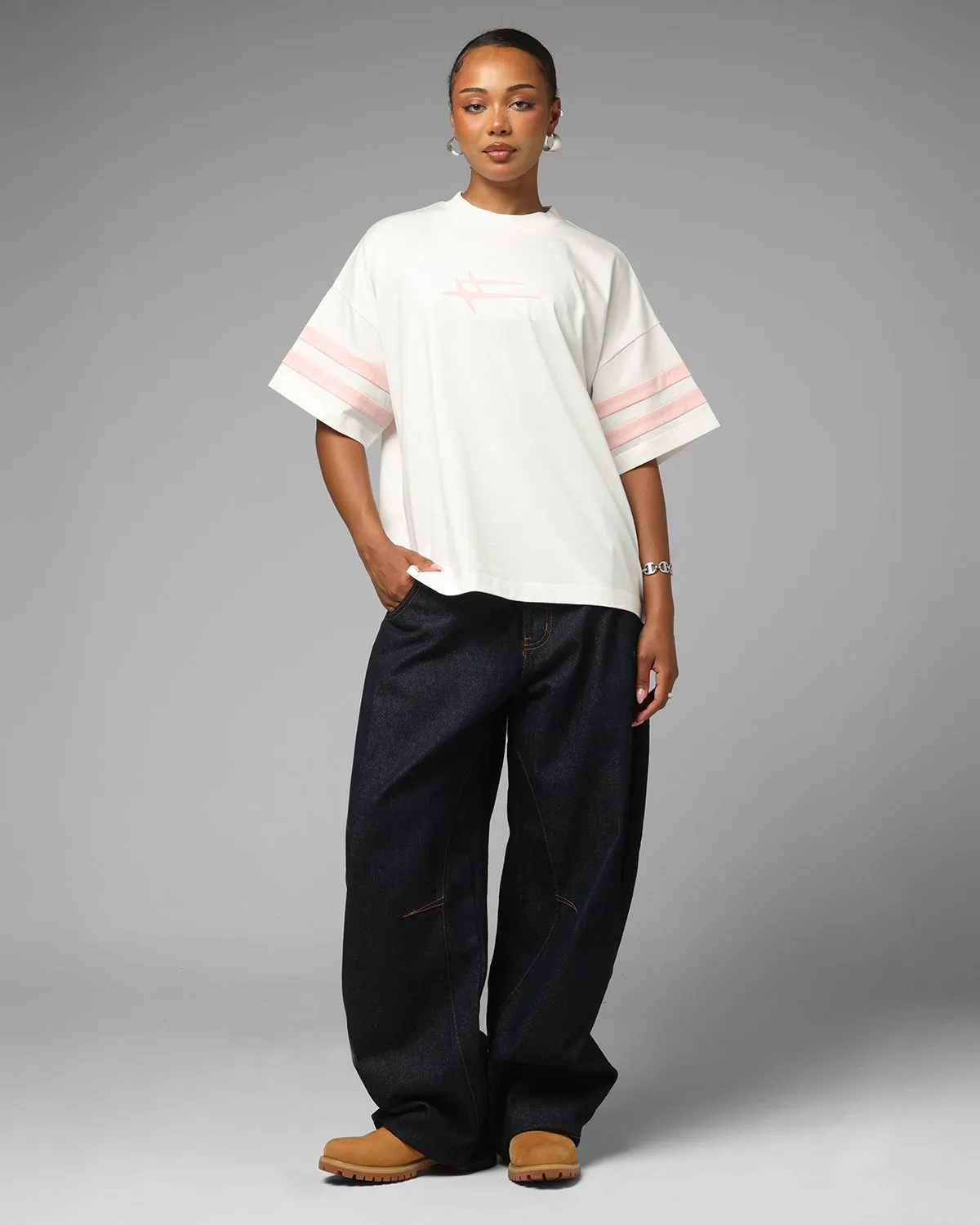 Loiter Hybrid Endzone T-Shirt Off White sold by Culture Kings product image thumbnail 2