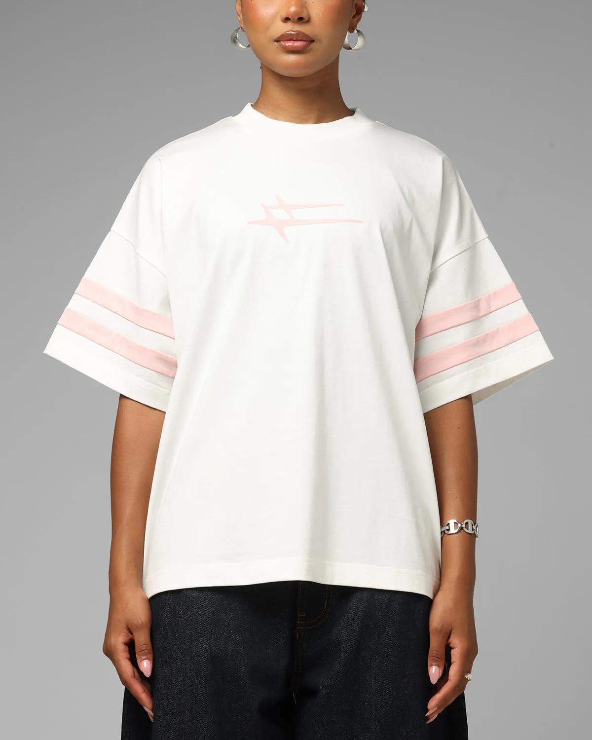 Loiter Hybrid Endzone T-Shirt Off White sold by Culture Kings