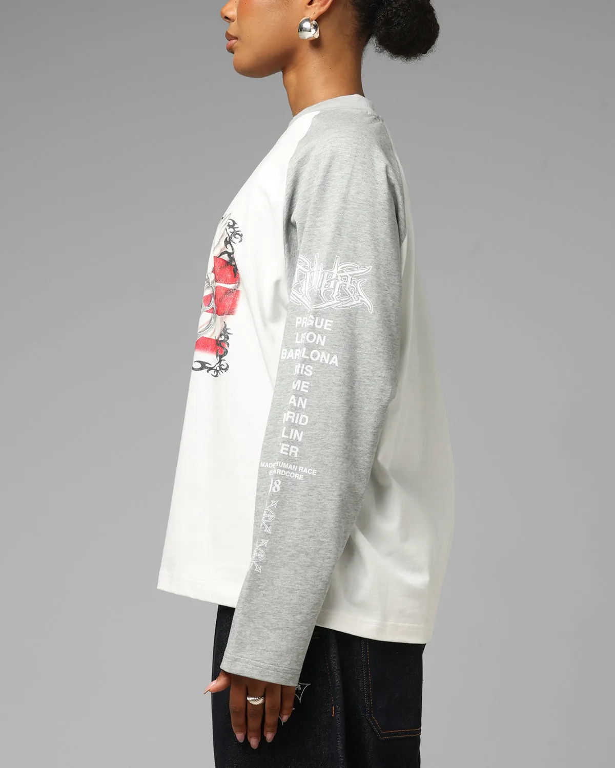 Loiter American Dream Long Sleeve T-Shirt Off White/Grey sold by Culture Kings product image thumbnail 5