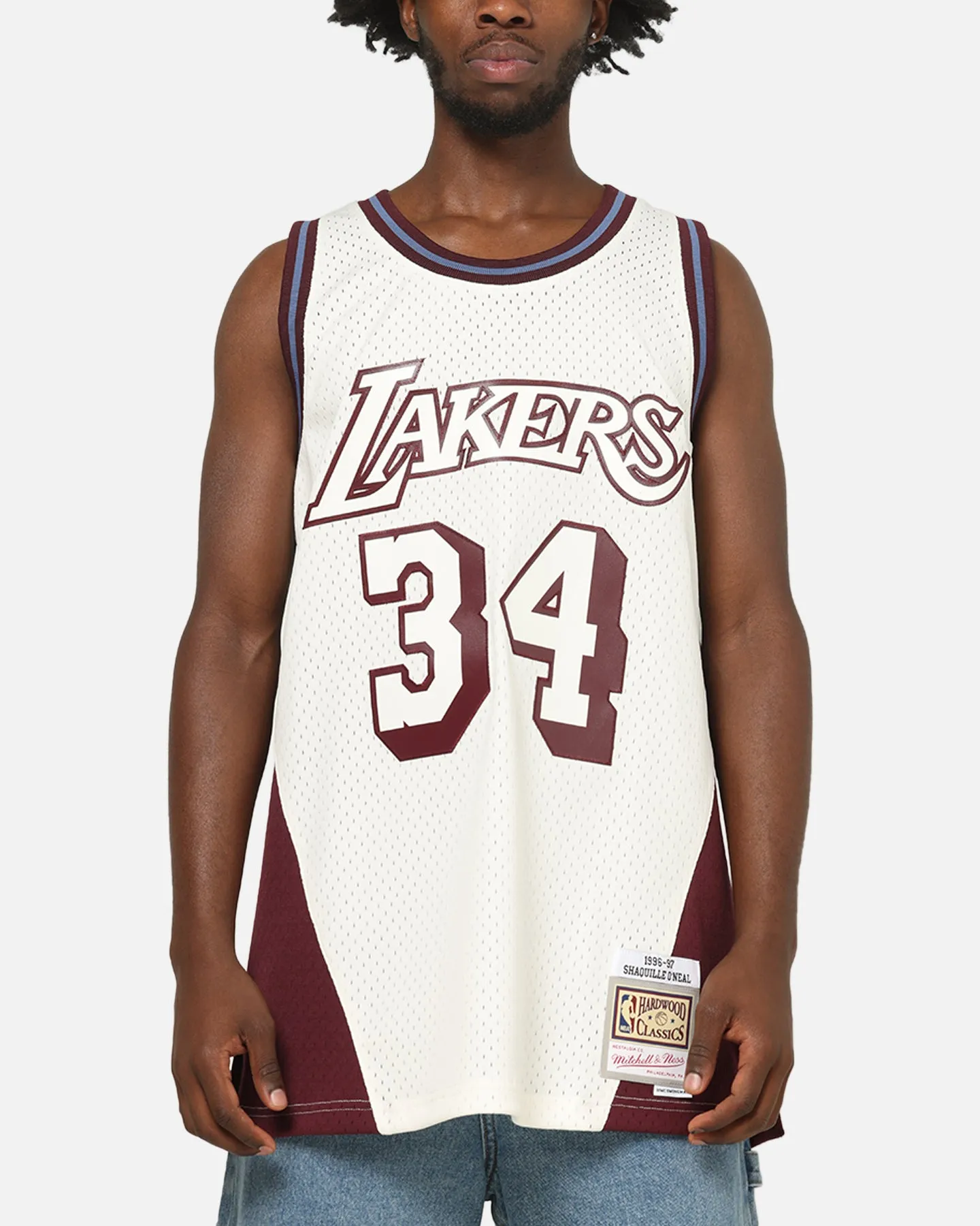 Mitchell & Ness Los Angeles Lakers Shaquille O'Neal Millenium Jersey White/Brown sold by Culture Kings