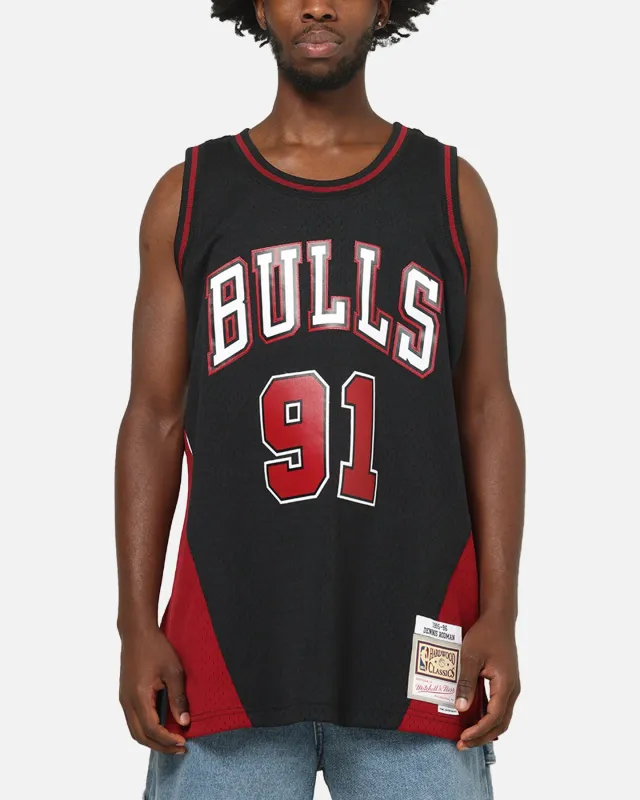 Mitchell & Ness Chicago Bulls Dennis Rodman Rave Jersey Black/Red sold by Culture Kings