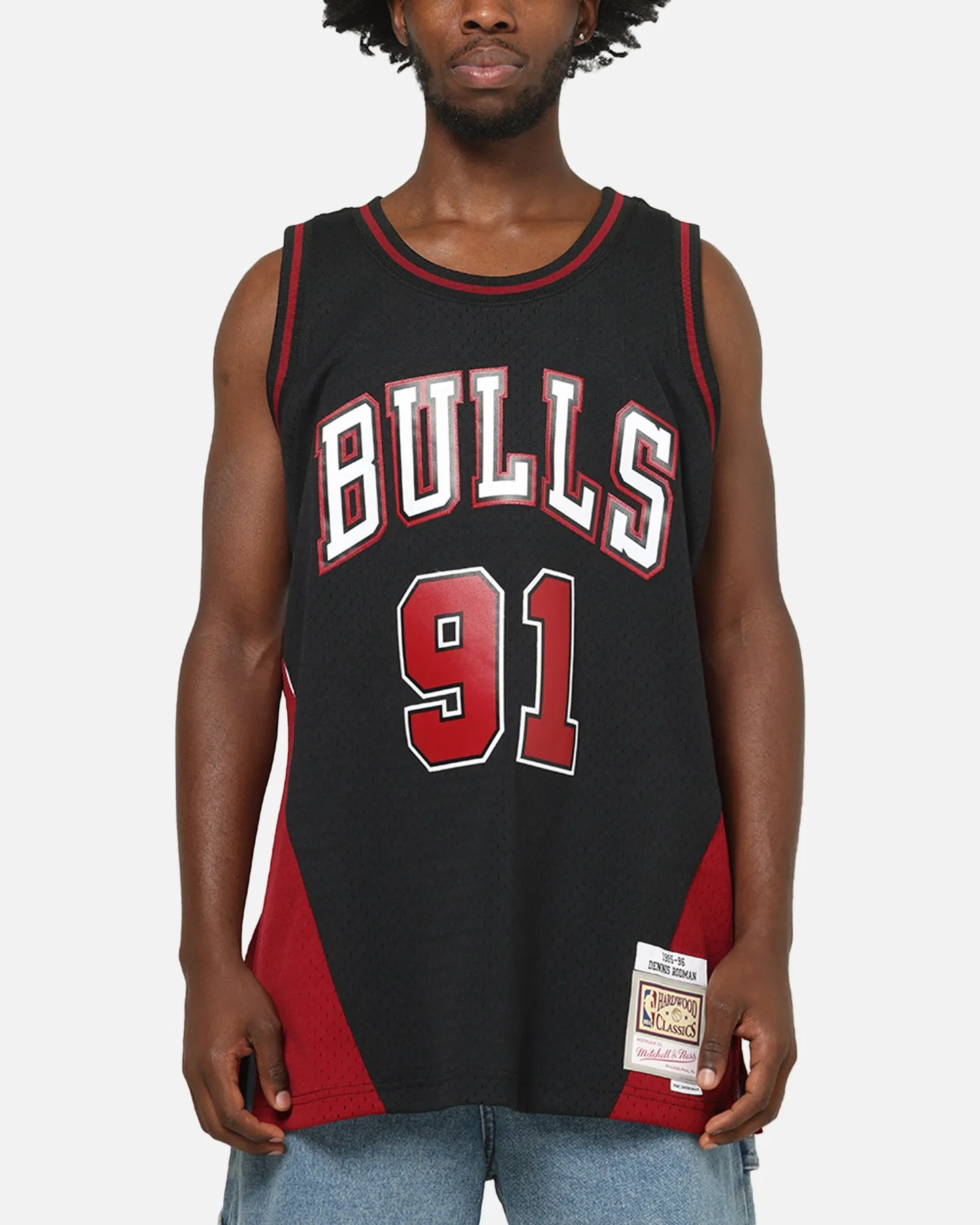 Mitchell & Ness Chicago Bulls Dennis Rodman Rave Jersey Black/Red sold by Culture Kings