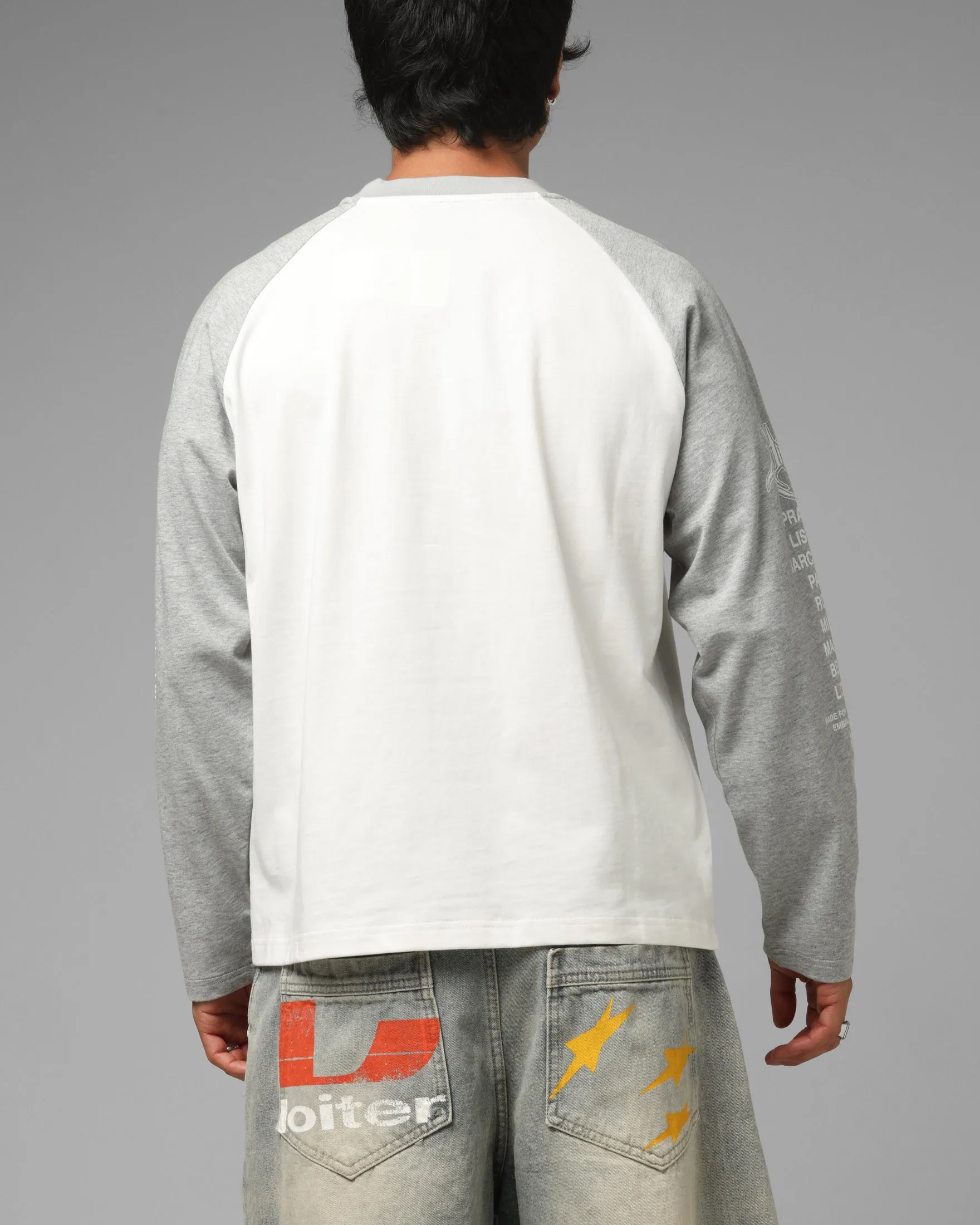 Loiter American Dream Long Sleeve T-Shirt Off White/Grey sold by Culture Kings product image thumbnail 3