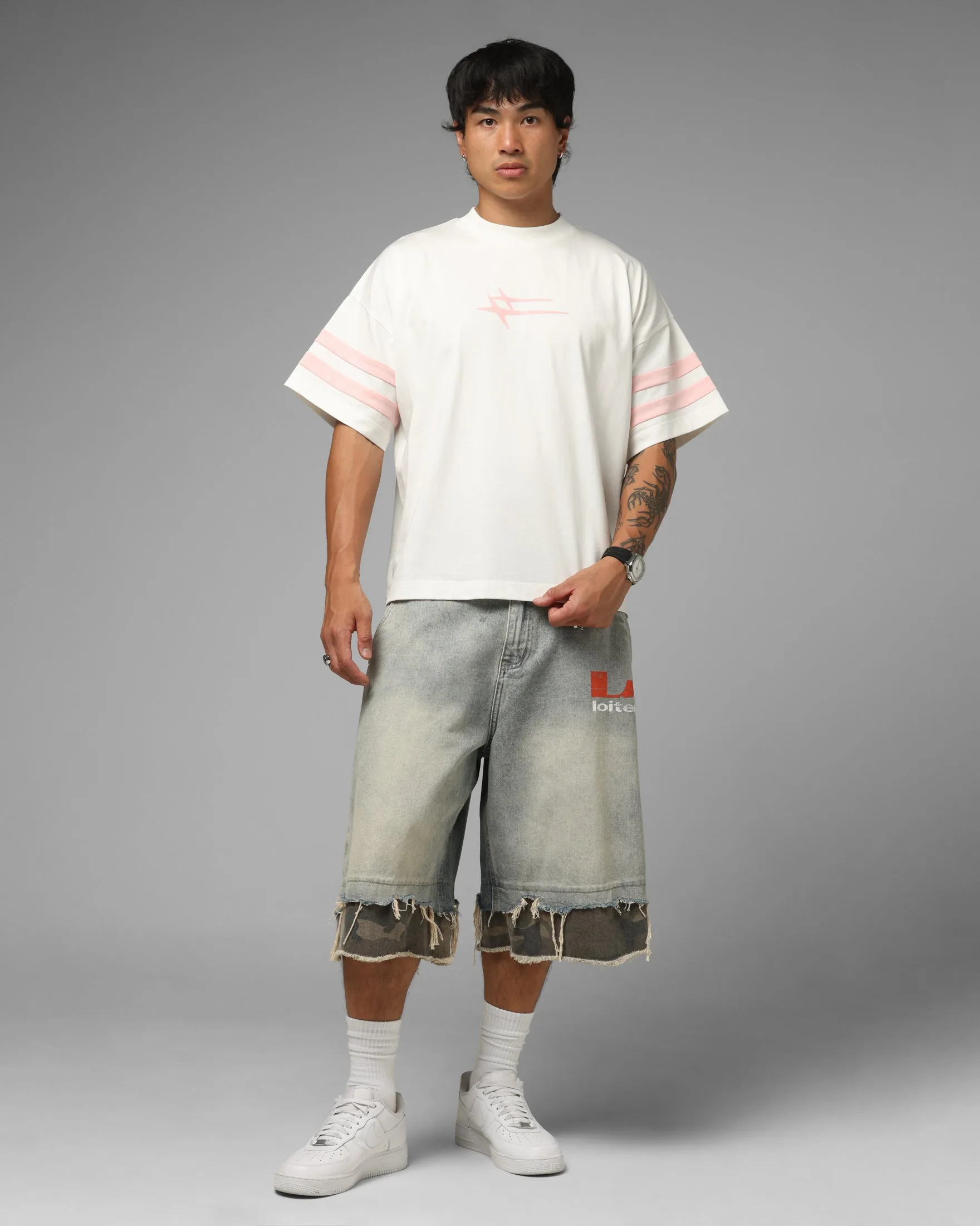 Loiter Hybrid Endzone T-Shirt Off White sold by Culture Kings product image thumbnail 2