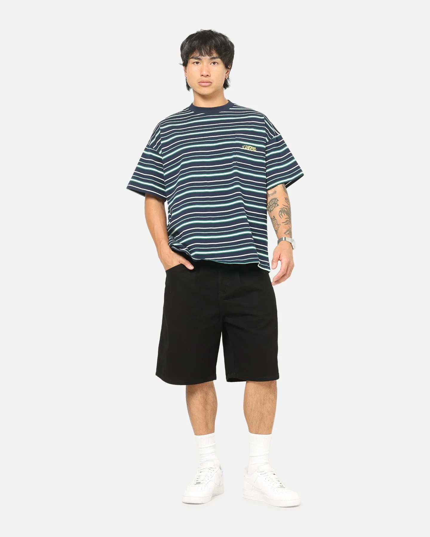 Carre Striped Pocket T-Shirt Navy Stripe sold by Culture Kings product image thumbnail 2