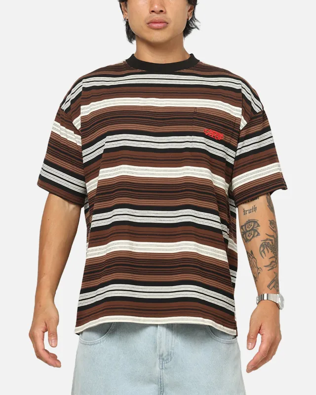 Carre Striped Pocket T-Shirt Brown Stripe sold by Culture Kings