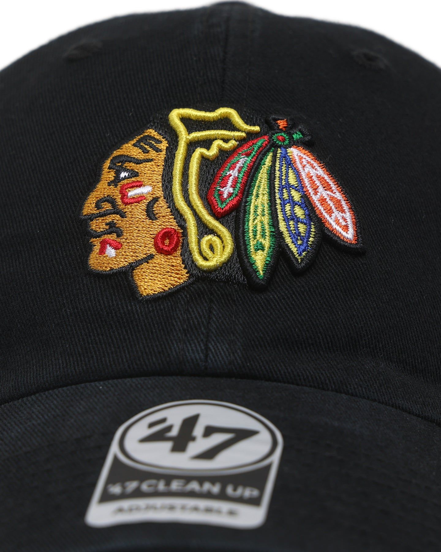 47 Brand Chicago Blackhawks Clean Up Strapback Black sold by Culture Kings product image thumbnail 5