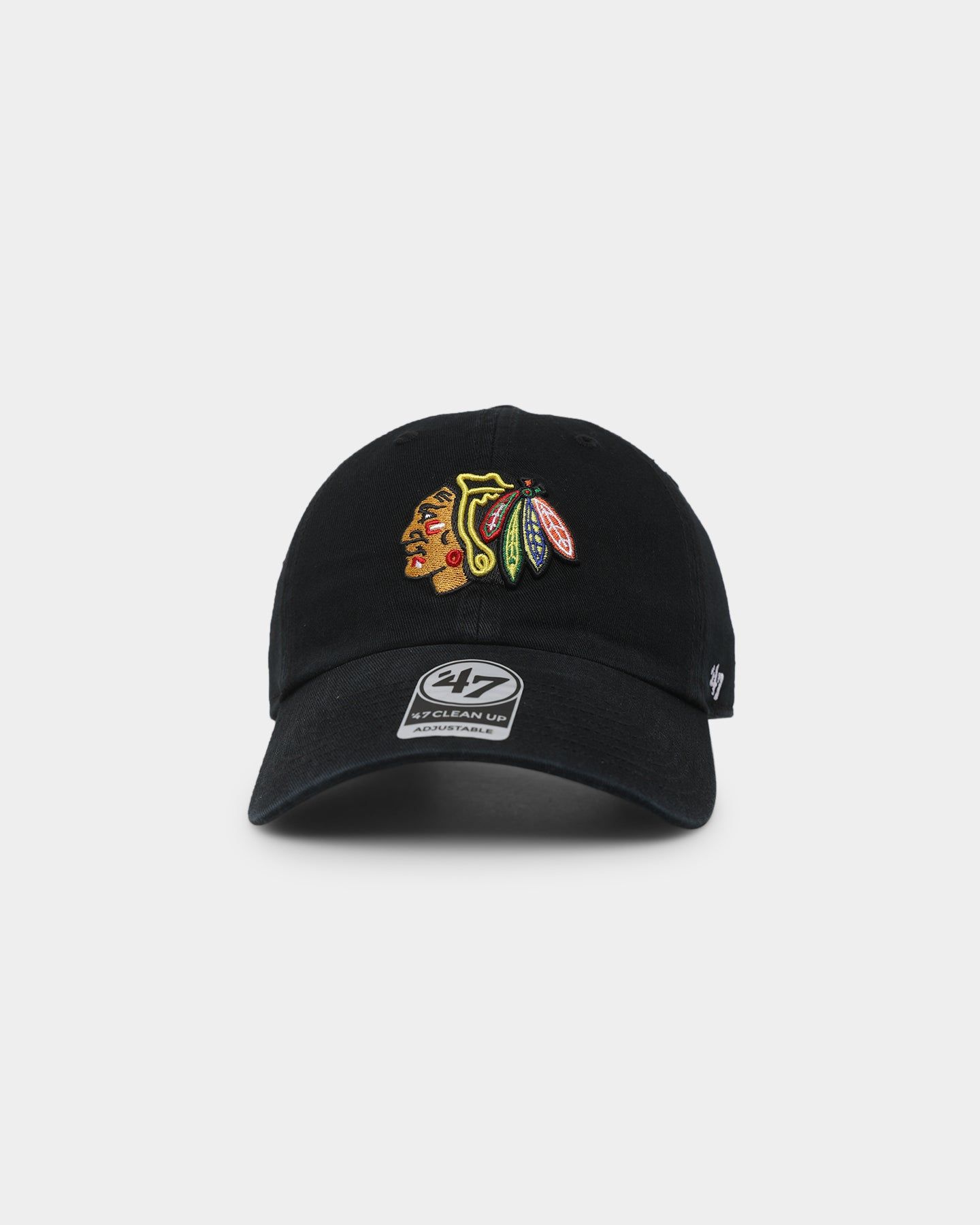 47 Brand Chicago Blackhawks Clean Up Strapback Black sold by Culture Kings