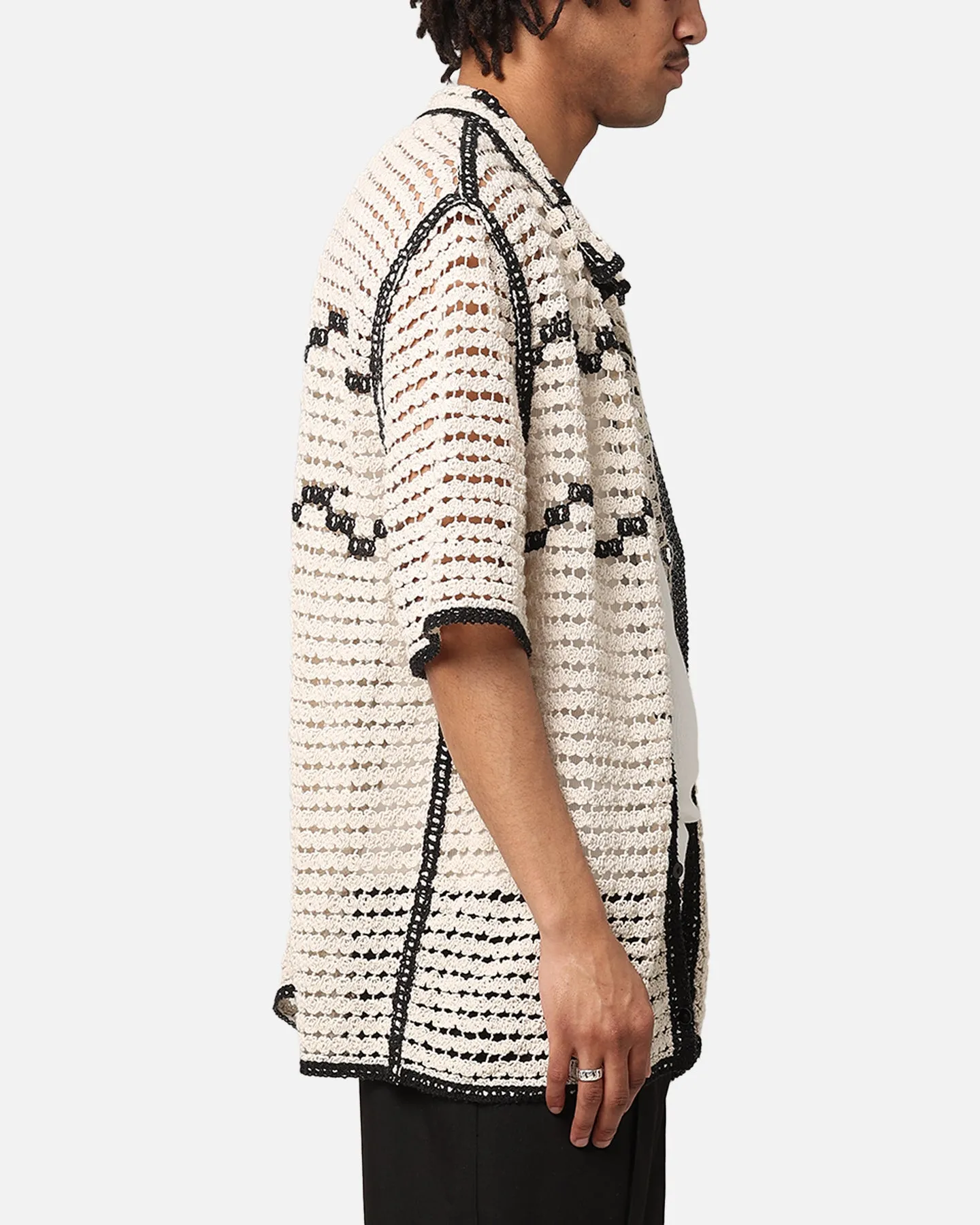 XXIII Western Crochet Button Up Shirt Cream/Black sold by Culture Kings product image thumbnail 4