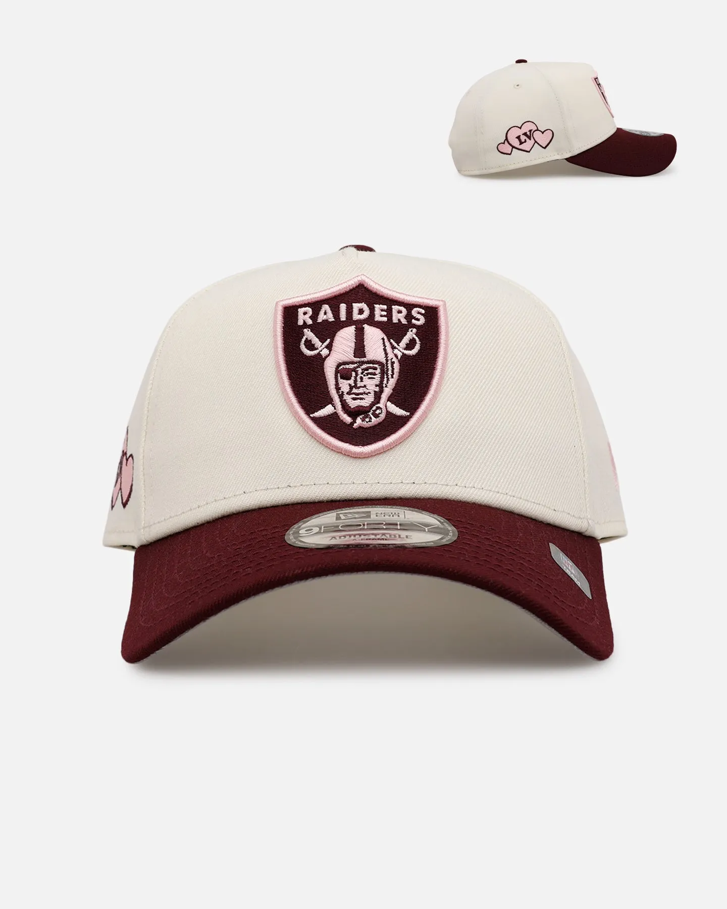New Era Las Vegas Raiders 'Lover's Club 2.0' 9FORTY A-Frame Snapback Chrome sold by Culture Kings