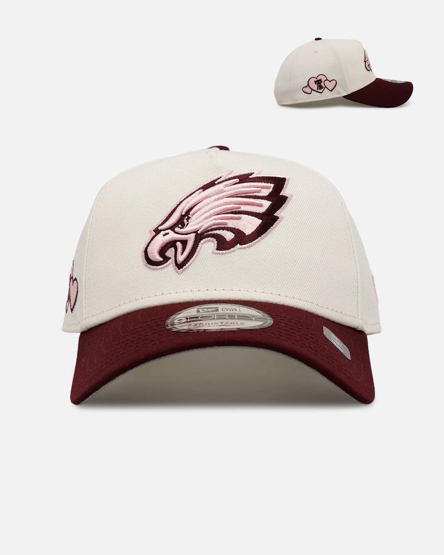 New Era Philadelphia Eagles 'Lover's Club 2.0' 9FORTY A-Frame Snapback Chrome sold by Culture Kings
