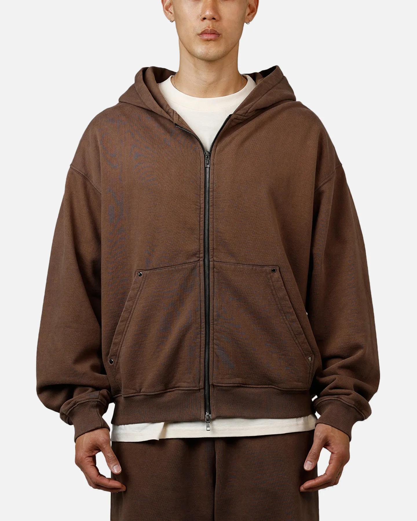 American Thrift Zip Hoodie Washed Brown sold by Culture Kings
