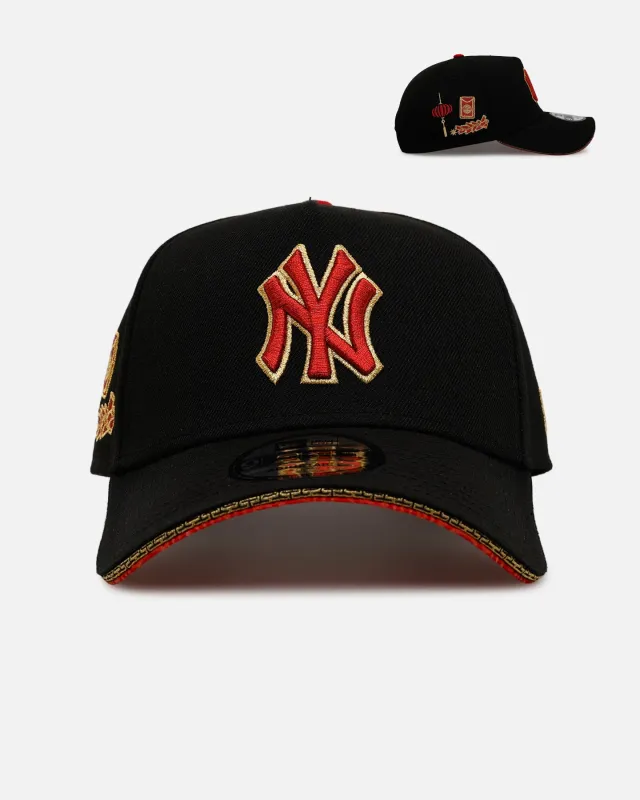 New Era New York Yankees 'Longevity' 9FORTY A-Frame Snapback Black/Red sold by Culture Kings