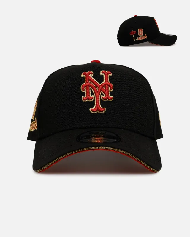 New Era New York Mets 'Longevity' 9FORTY A-Frame Snapback Black/Red sold by Culture Kings