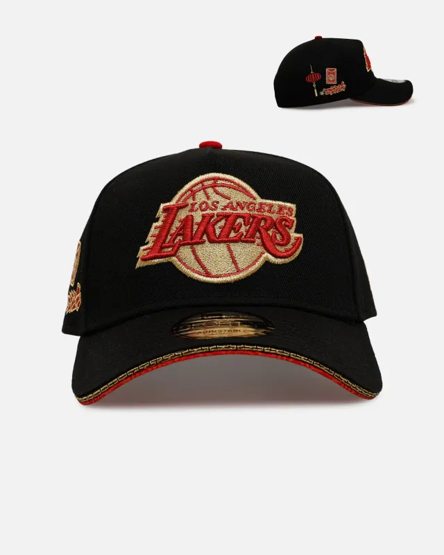 New Era Los Angeles Lakers 'Longevity' 9FORTY A-Frame Snapback Black/Red sold by Culture Kings