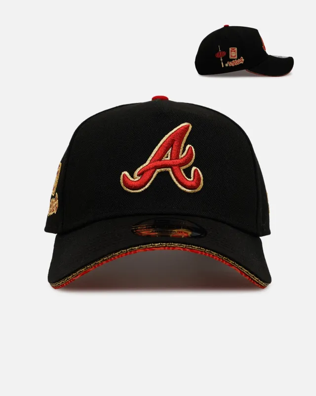 New Era Atlanta Braves 'Longevity' 9FORTY A-Frame Snapback Black/Red sold by Culture Kings