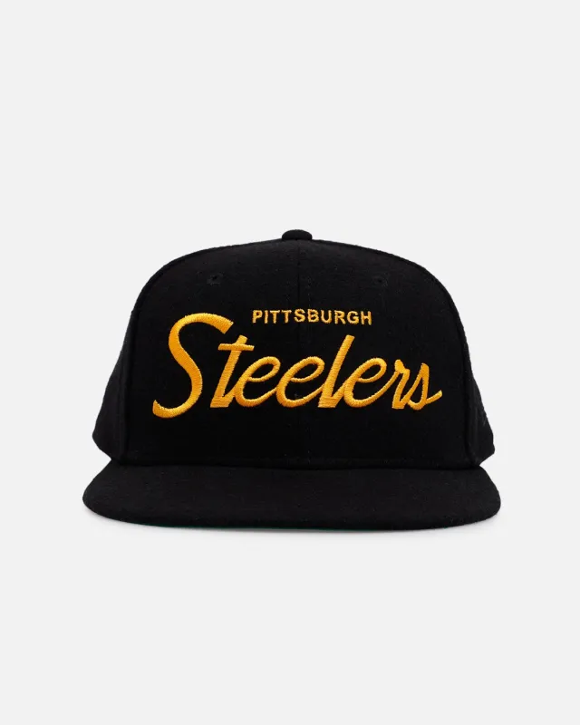 New Era Pittsburgh Steelers 'NFL Script' 9FIFTY Snapback Official Team Color sold by Culture Kings