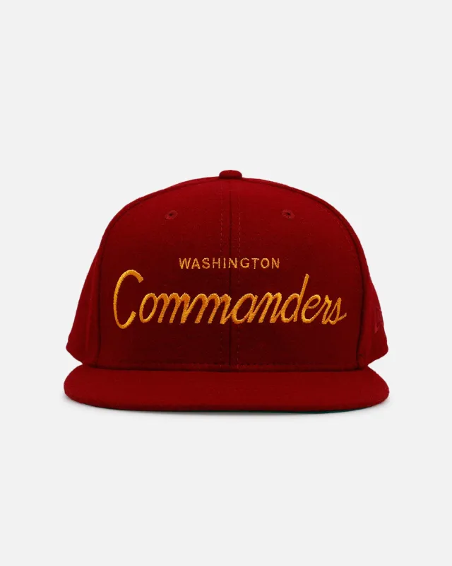 New Era Washington Commanders 'NFL Script' 9FIFTY Snapback Official Team Color sold by Culture Kings