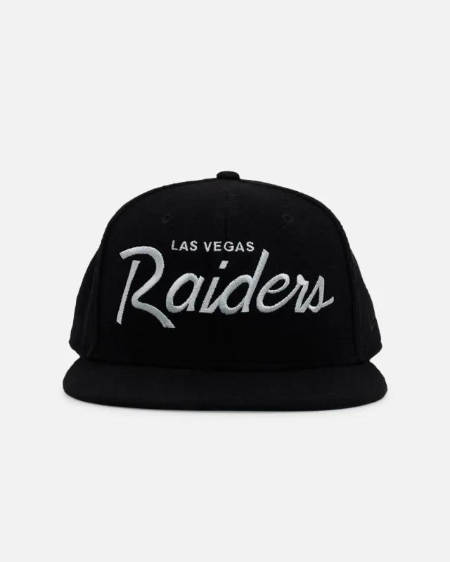 New Era Las Vegas Raiders 'NFL Script' 9FIFTY Snapback Official Team Color sold by Culture Kings