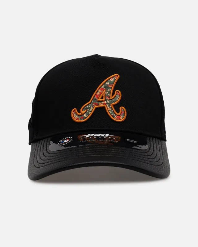 Pro Standard Atlanta Braves 'Floral Fill' Pro Pinch Strapback Black sold by Culture Kings