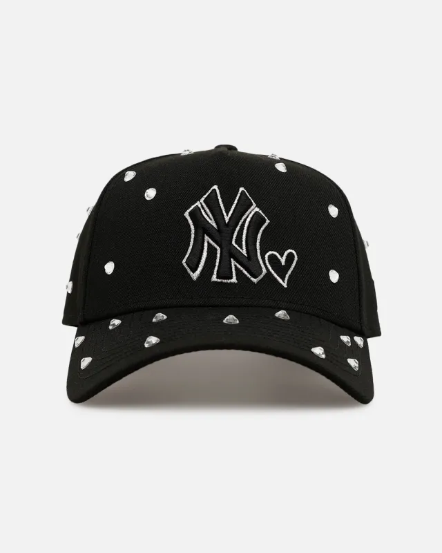 New Era New York Yankees 'Black Satin Hearts' 9FORTY A-Frame Snapback Black made by New Era