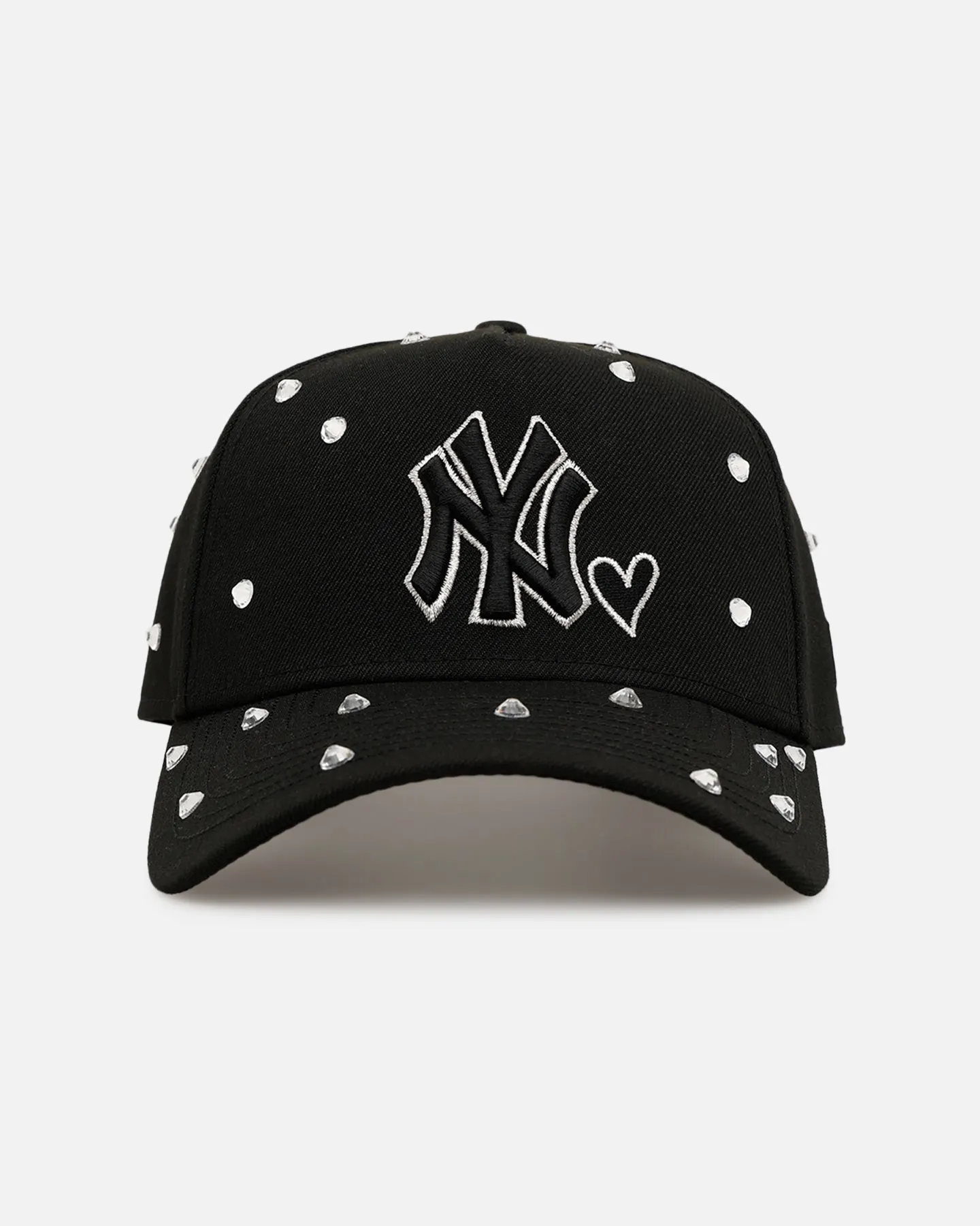 New Era New York Yankees 'Black Satin Hearts' 9FORTY A-Frame Snapback Black sold by Culture Kings