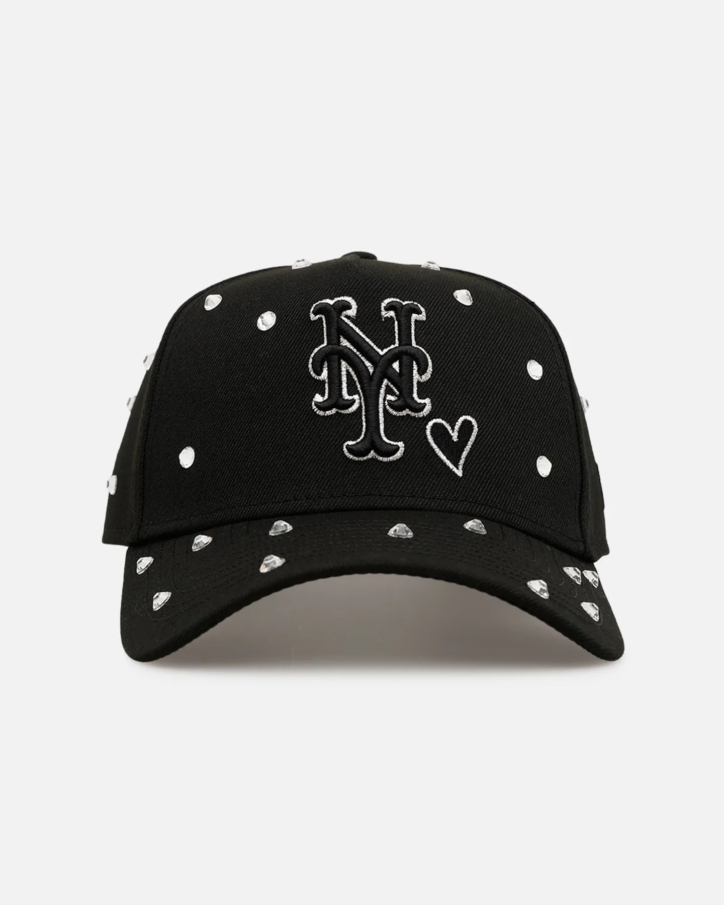 New Era New York Mets 'Black Satin Hearts' 9FORTY A-Frame Snapback Black sold by Culture Kings