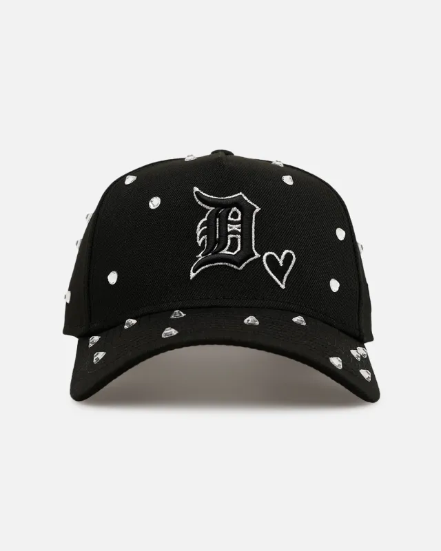 New Era Detroit Tigers 'Black Satin Hearts' 9FORTY A-Frame Snapback Black made by New Era