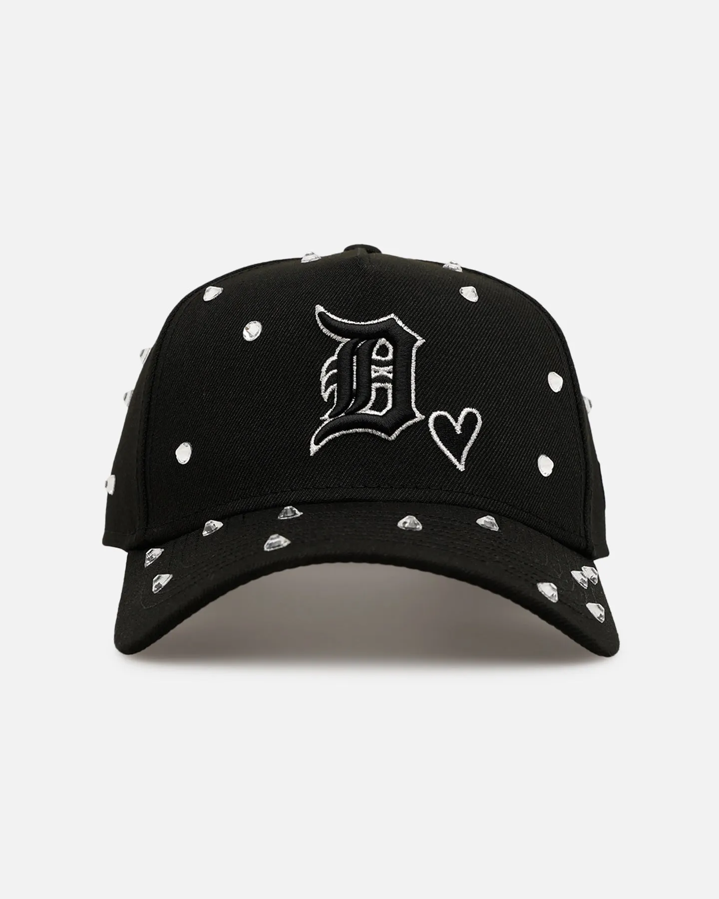 New Era Detroit Tigers 'Black Satin Hearts' 9FORTY A-Frame Snapback Black sold by Culture Kings
