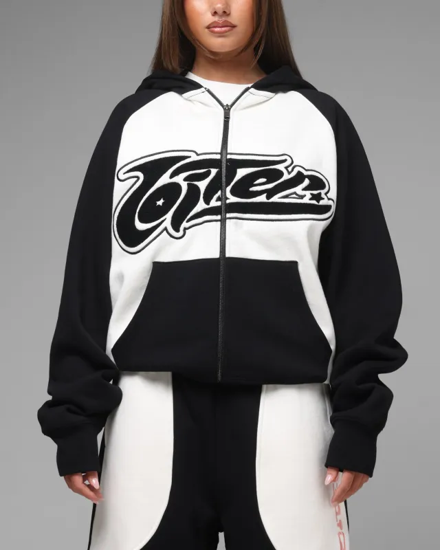 Loiter Jet Stream Zip Hoodie Black/White sold by Culture Kings