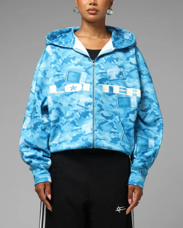 Loiter Digi Camo Zip Hoodie Blue Camo made by Culture Kings