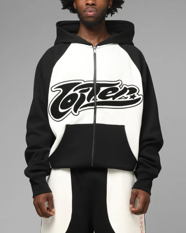 Loiter Jet Stream Zip Hoodie Black/White sold by Culture Kings